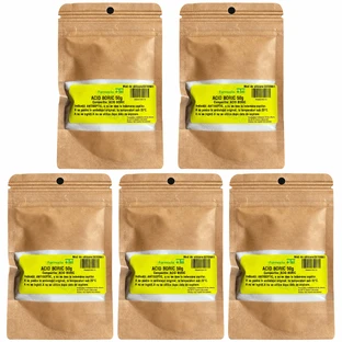 Acide borique, 5x50 g, Laboratoire de pharmacie Tei