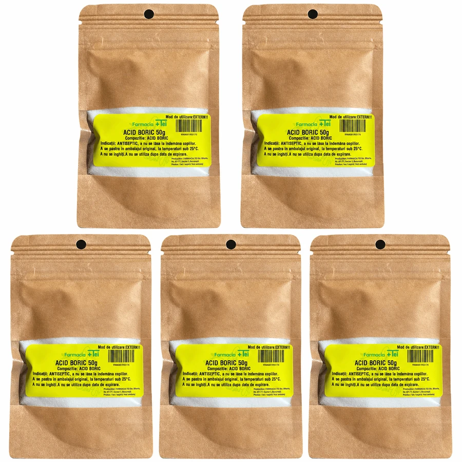 Boorzuur, 5x50 g, Laborator Farmacia Tei