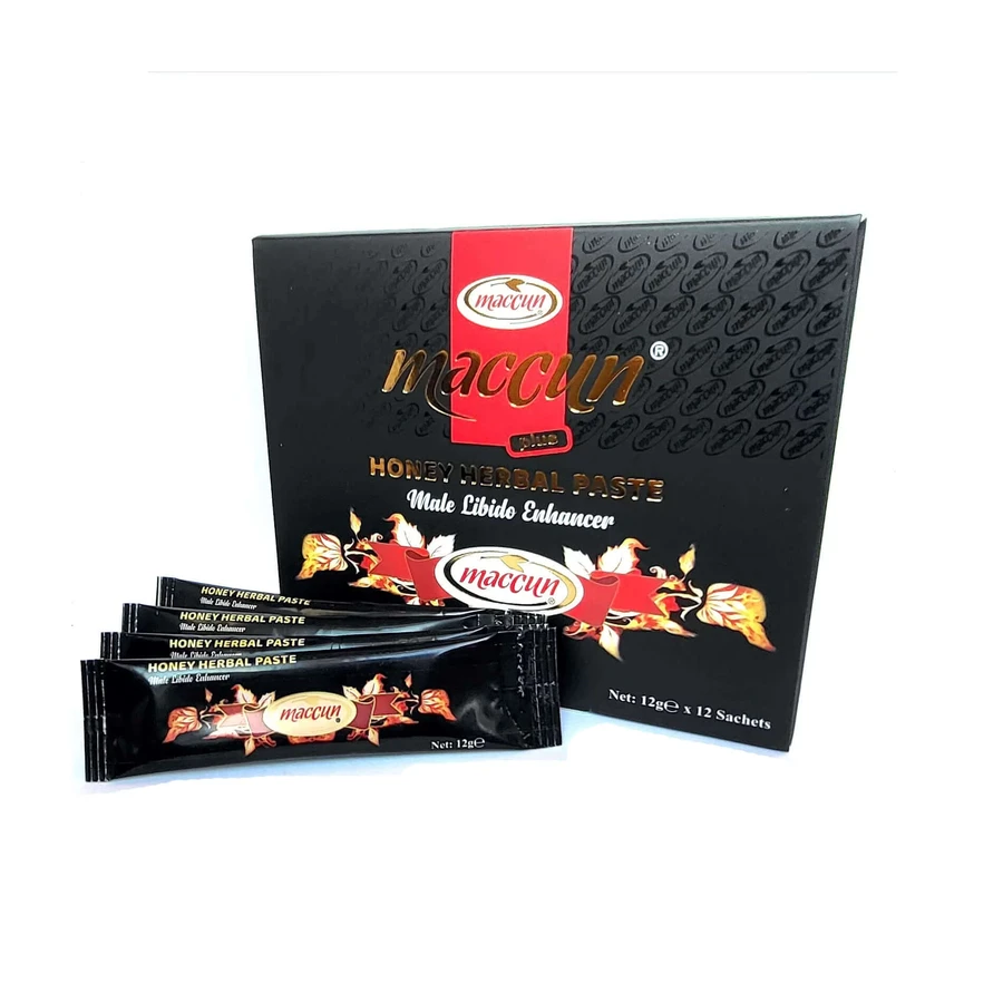 Pastă de miere pentru potență Afrodisiac Herbal, 2x12 plicuri x 12 g, Maccun