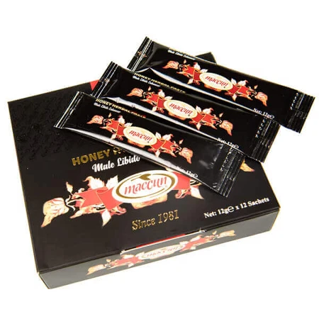 Pastă de miere pentru potență Afrodisiac Herbal, 2x12 plicuri x 12 g, Maccun