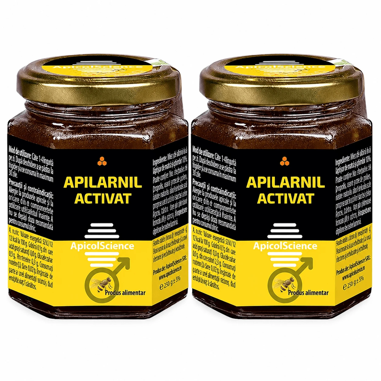 Apilarnil Activat, 2x225 g, ApicolScience 