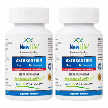 Astaxanthin, 8 mg, 2x60 softgels, NewLife+