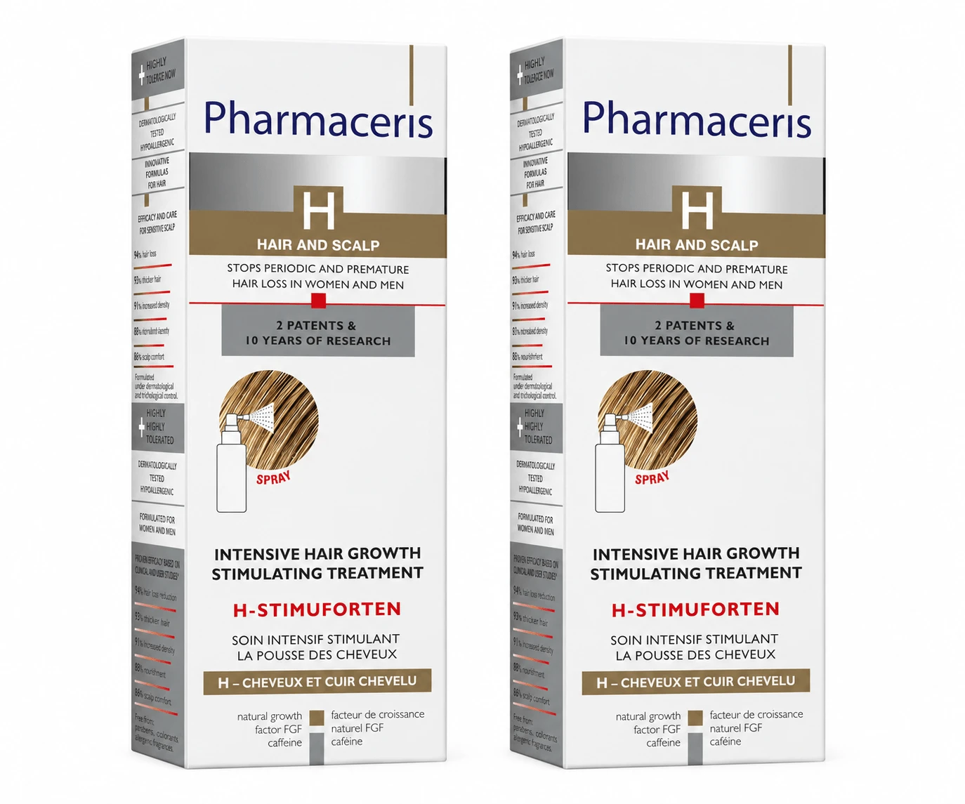 Pharmaceris H Stimuforten, intensive treatment to stimulate hair growth, 2x125 ml