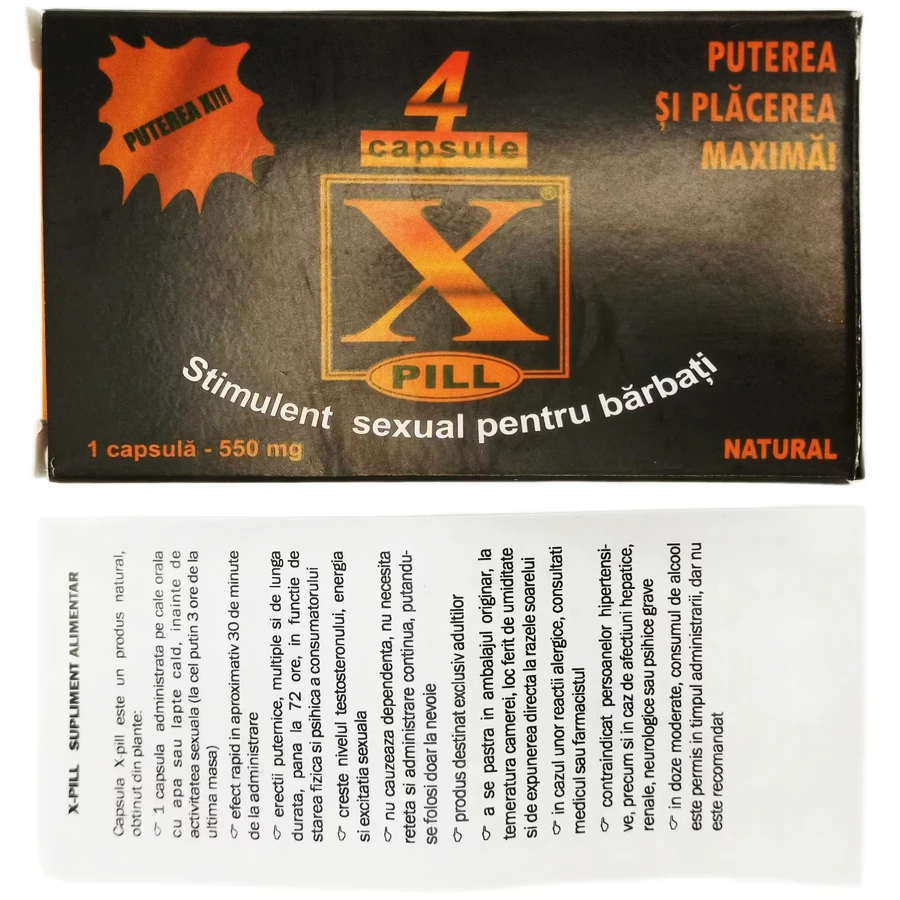 X-Pill, 2x4 capsule, Sichuan Wolong Pharmaceutical