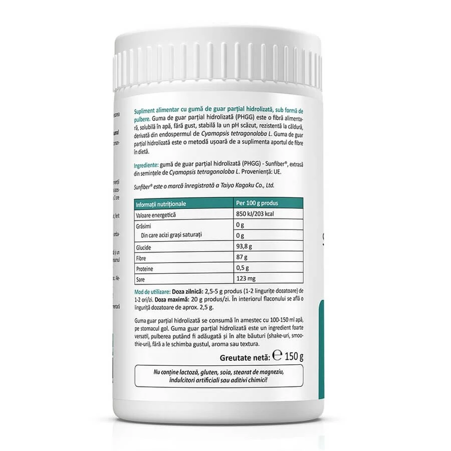 Fibre alimentare prebiotice PHGG, 2x150 g, Zenyth