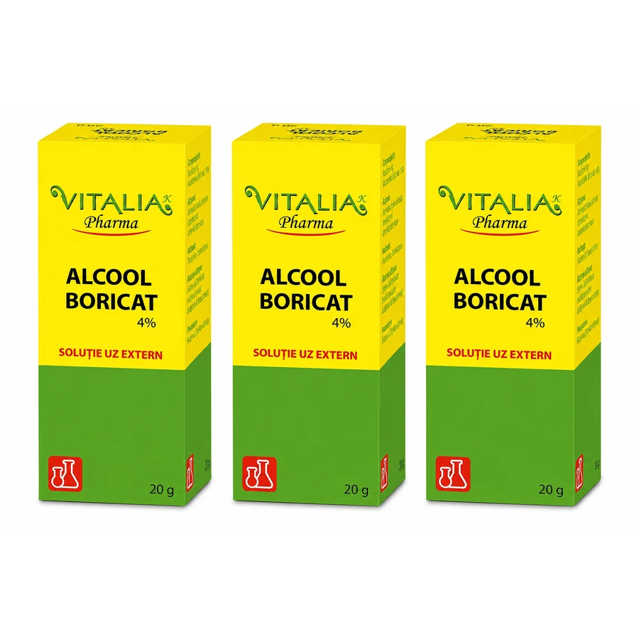 Boric acid solution 4 %, 3x20 g, Vitalia