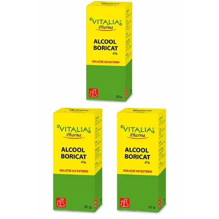 Boric acid solution 4 %, 3x20 g, Vitalia