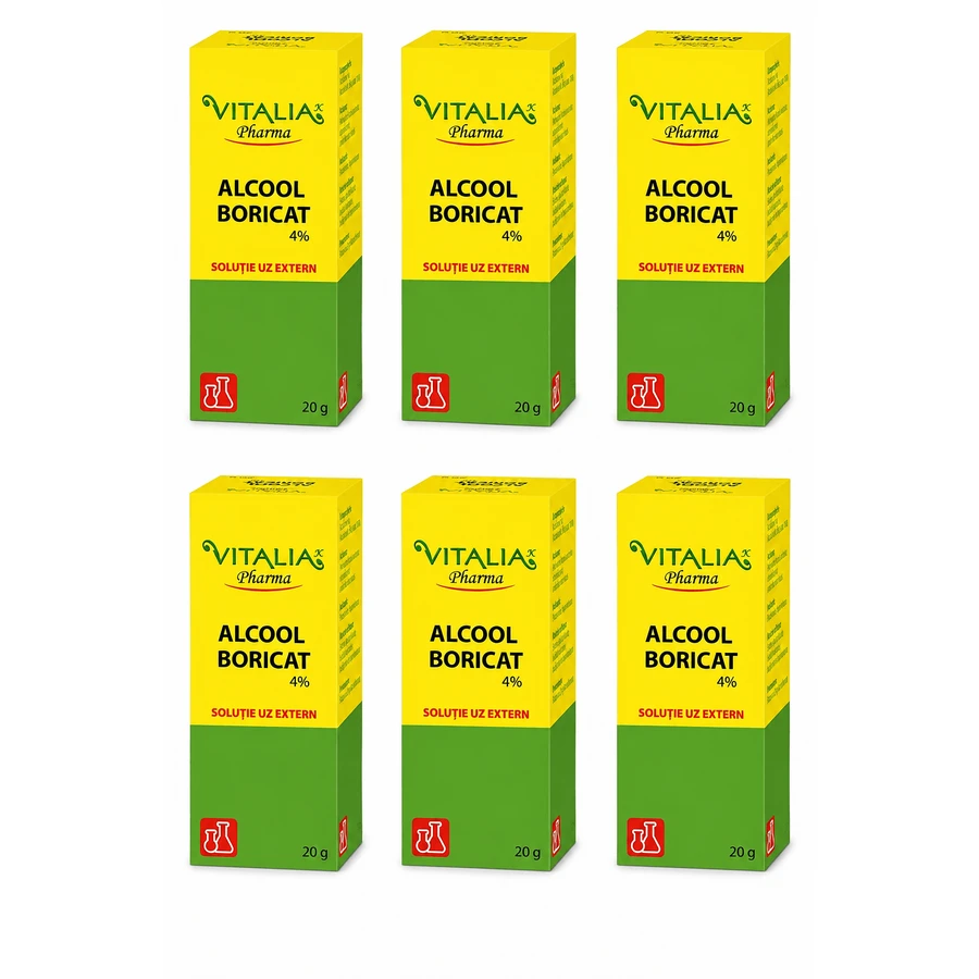 Boric acid solution 4 %, 6x20 g, Vitalia