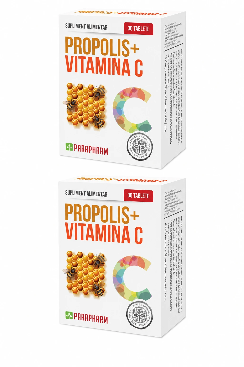 Propolis + Vitamin C, 2x30 tablets, Parapharm