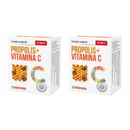 Propolis + Vitamina C, 2x30 tablete, Parapharm