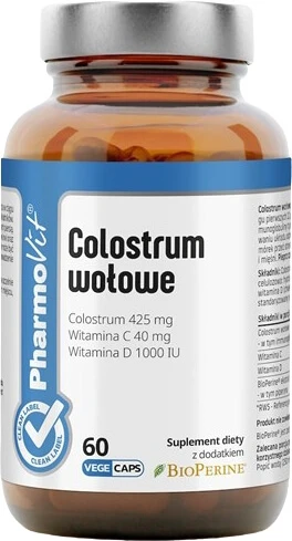 Pharmovit Bovine Colostrum with Vitamins C and D3 – 60 capsules