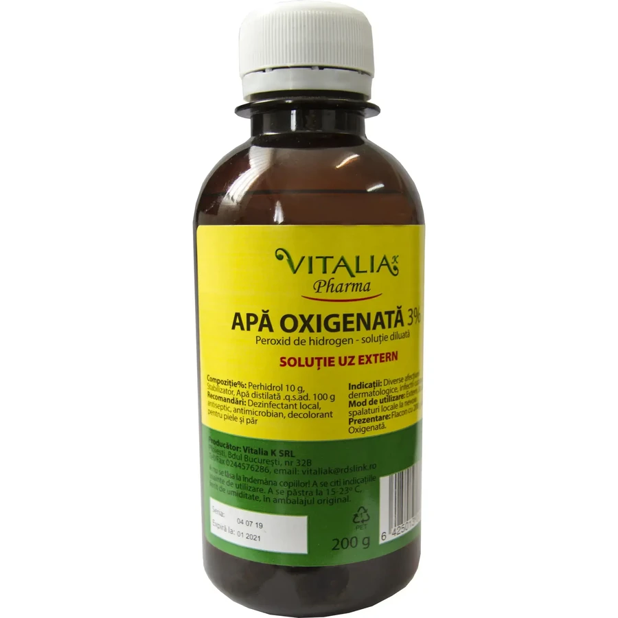 Waterstofperoxide 3%, 2x200 ml, Vitalia