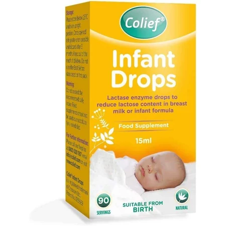 Colief Druppels met lactase-enzym voor zuigelingen, 2x15 ml