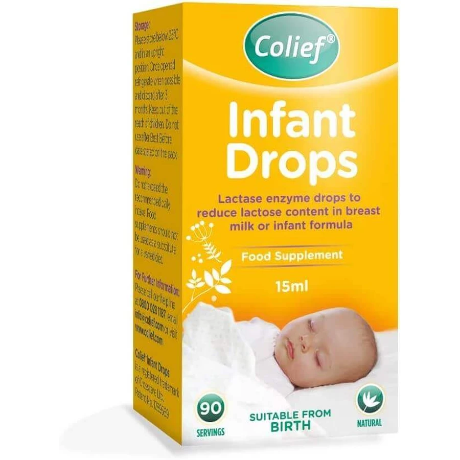 Colief Druppels met lactase-enzym voor zuigelingen, 2x15 ml