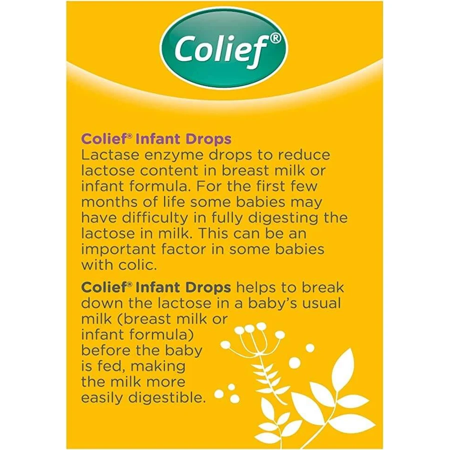 Colief Druppels met lactase-enzym voor zuigelingen, 2x15 ml