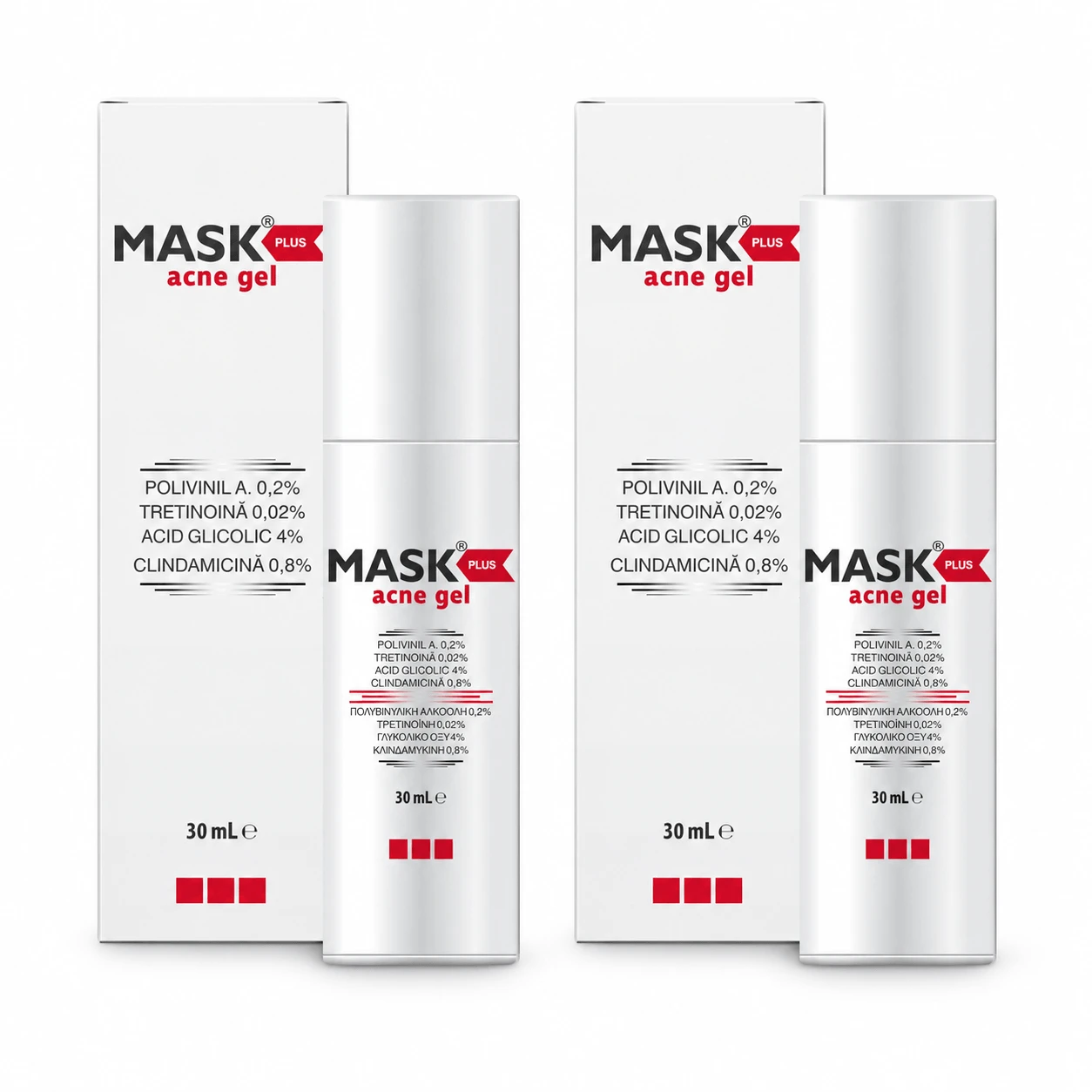Mask Plus Acne Gel, 2x30 ml, Solartium