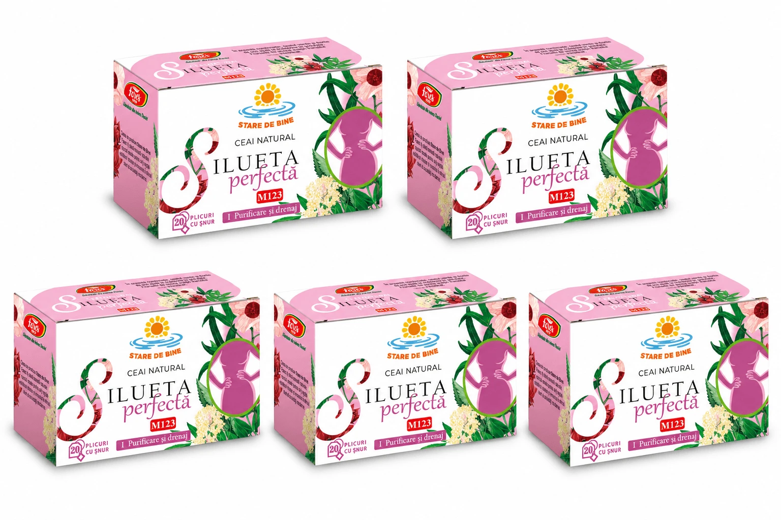 Silueta perfectǎ 1 Tea, purification and drainage M123, 5x20 sachets, Fares