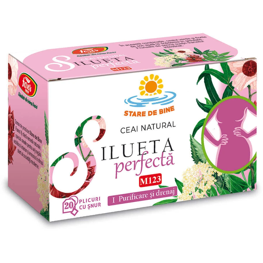 Silueta perfectǎ 1 Tea, purification and drainage M123, 5x20 sachets, Fares