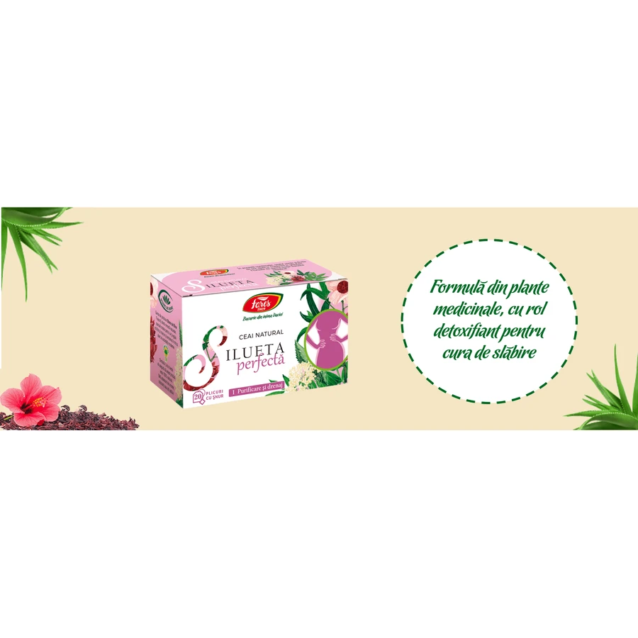 Silueta perfectǎ 1 Tea, purification and drainage M123, 5x20 sachets, Fares