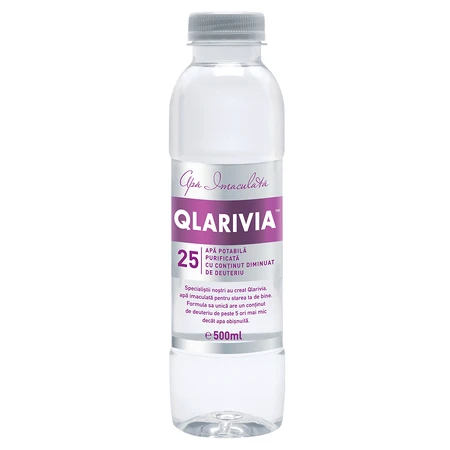 Qlarivia water met verlaagd deuteriumgehalte, 25 ppm, 5x500 ml, Mecro System