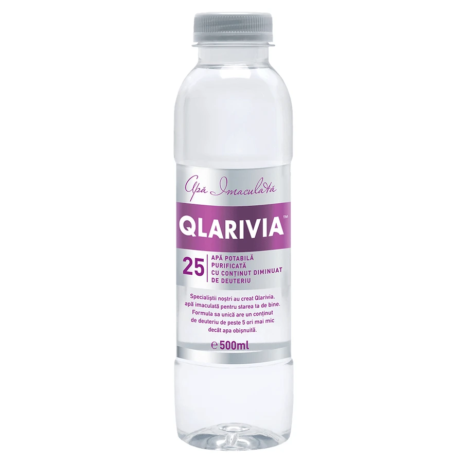 Qlarivia water met verlaagd deuteriumgehalte, 25 ppm, 5x500 ml, Mecro System