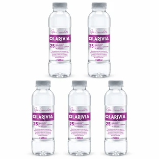 Qlarivia water met verlaagd deuteriumgehalte, 25 ppm, 5x500 ml, Mecro System