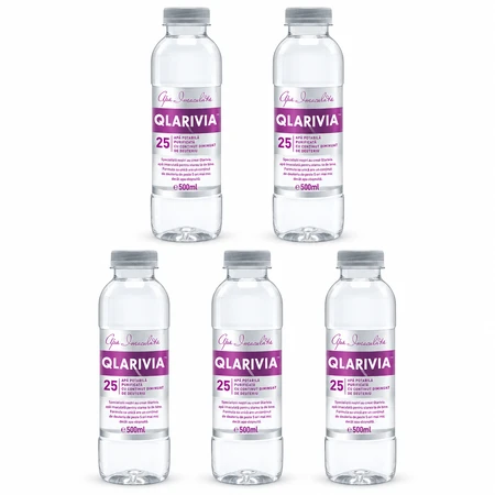 Qlarivia water met verlaagd deuteriumgehalte, 25 ppm, 5x500 ml, Mecro System