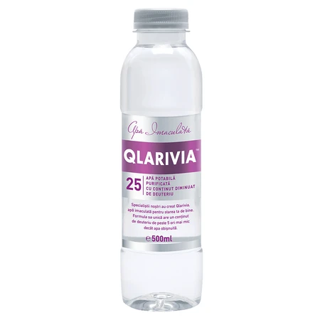 Qlarivia water met verlaagd deuteriumgehalte, 25 ppm, 10x500 ml, Mecro System