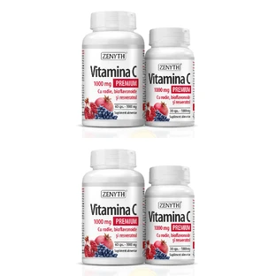 Witamina C Premium 1000 mg, 2 x 90 kapsułek, Zenyth