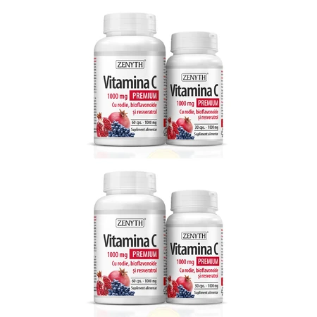 Witamina C Premium 1000 mg, 2 x 90 kapsułek, Zenyth: ceny i cechy