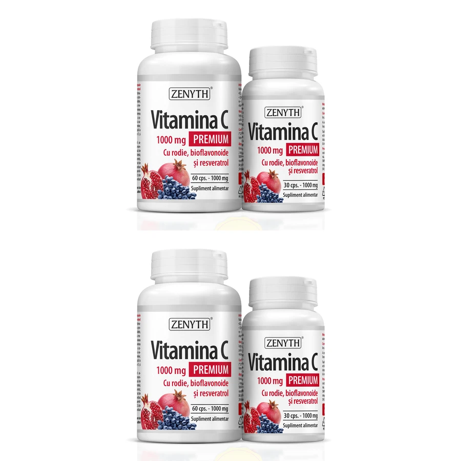 Witamina C Premium 1000 mg, 2 x 90 kapsułek, Zenyth: ceny i cechy