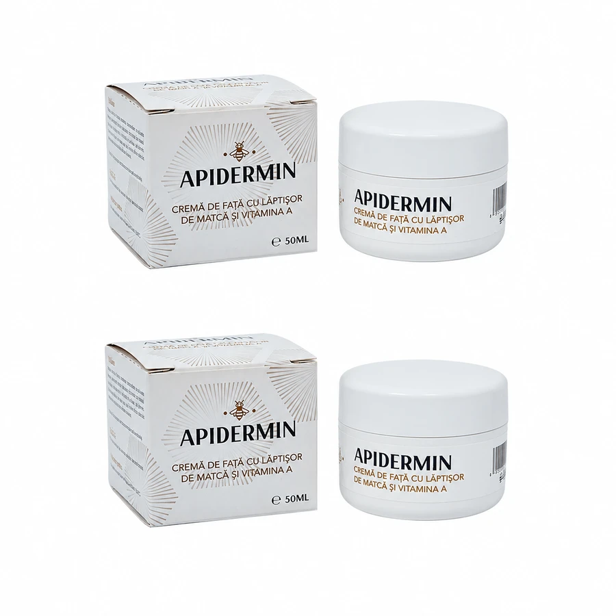 Apidermin face cream with royal jelly and Vitamin A, 2x50 ml, Complex Apicol Veceslav