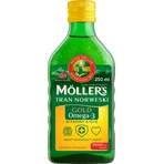 Ulei de pește Gold cu Omega-3, aromă de lămâie, 3x250 ml, Möller’s