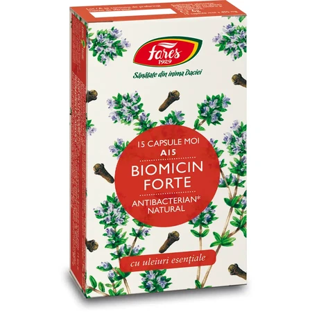 Biomicin Forte A15, 2x15 capsule, Fares