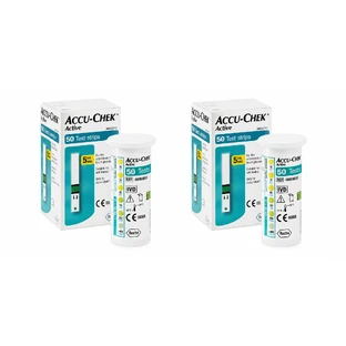 Benzi de testare Accu-Chek Active pentru glicemie, 2x50 bucăți, Roche