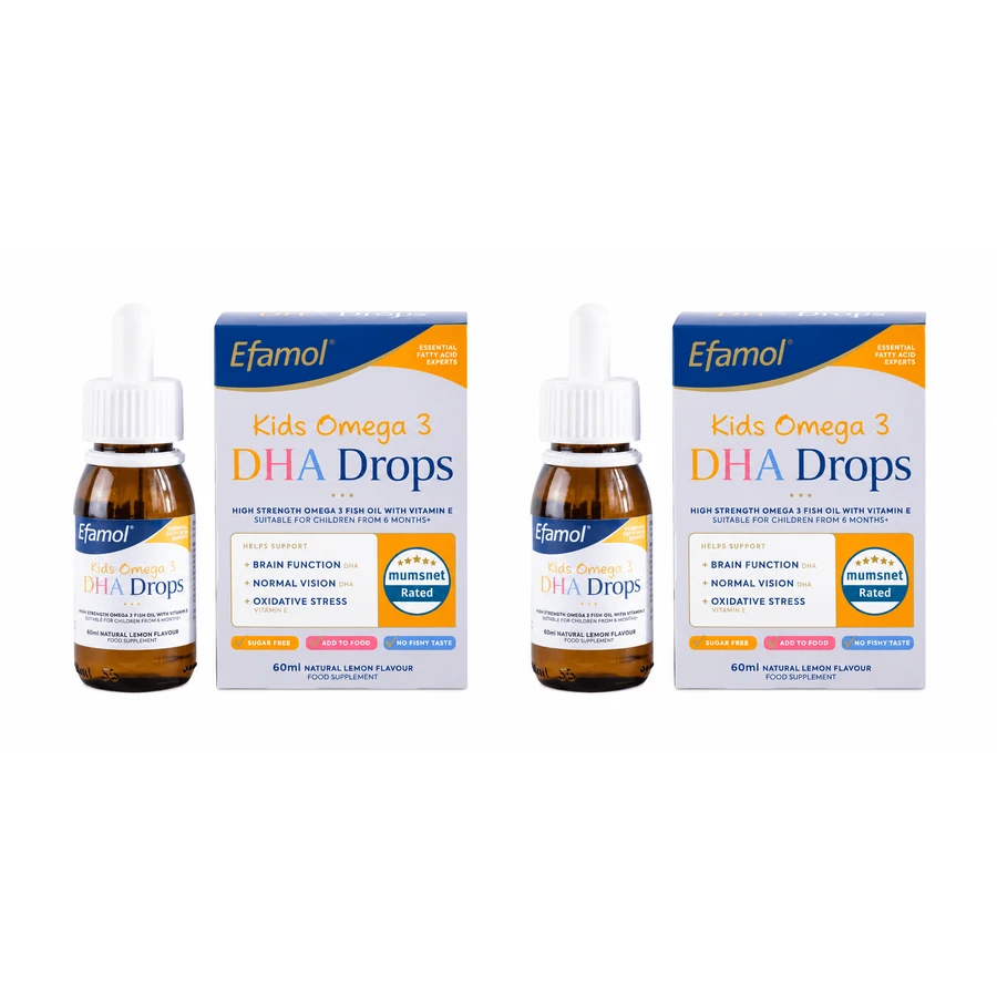 Gotas con Omega 3 DHA para niños, 2x60 ml, Efamol
