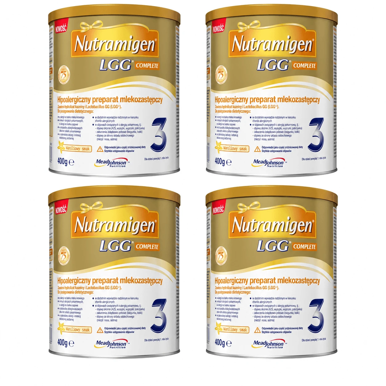Nutramigen 3 LGG Complete, 4 x 400 g, Mead Johnson Nutrition