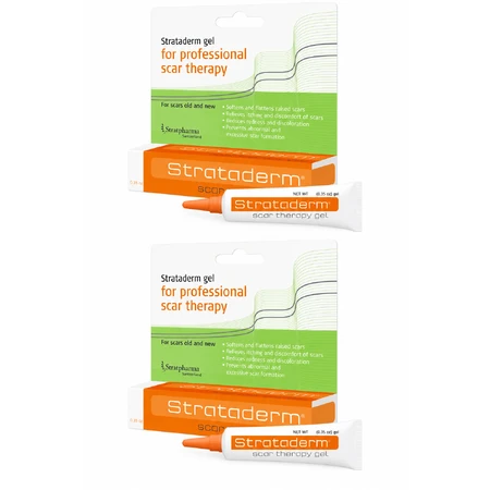 Strataderm 2x20gr Scar Therapy Gel de silicone pour les cicatrices, les brûlures et les allergies
