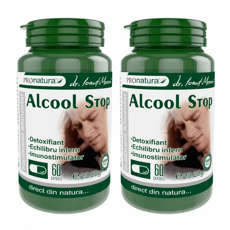 Alcohol Stop, 2x60 capsules, Pro Natura