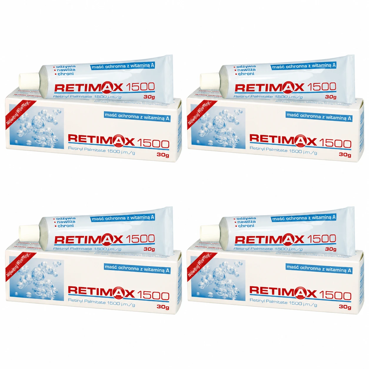 Retimax 1500 Protective Ointment with Vitamin A, 4x30 g, Farmina