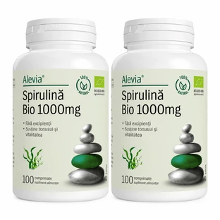 Spiruline Bio 1000 mg, 2x100 comprimés, Alevia