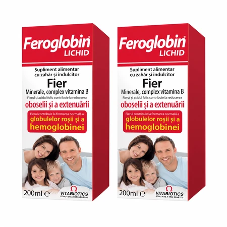 Feroglobine B12 sirop, 2x200 ml, Vitabiotics