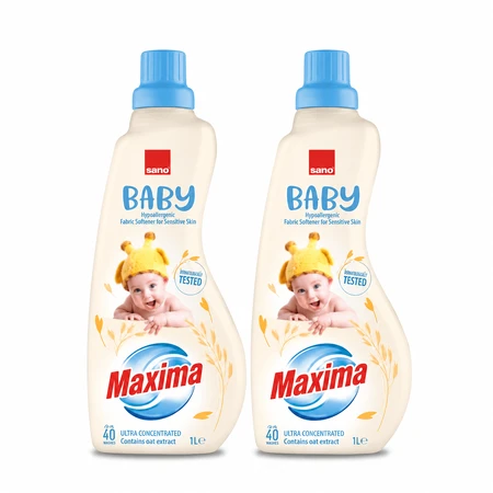 Acondicionador ultraconcentrado Sano Maxima Baby Oat, 2x1 L, Sano