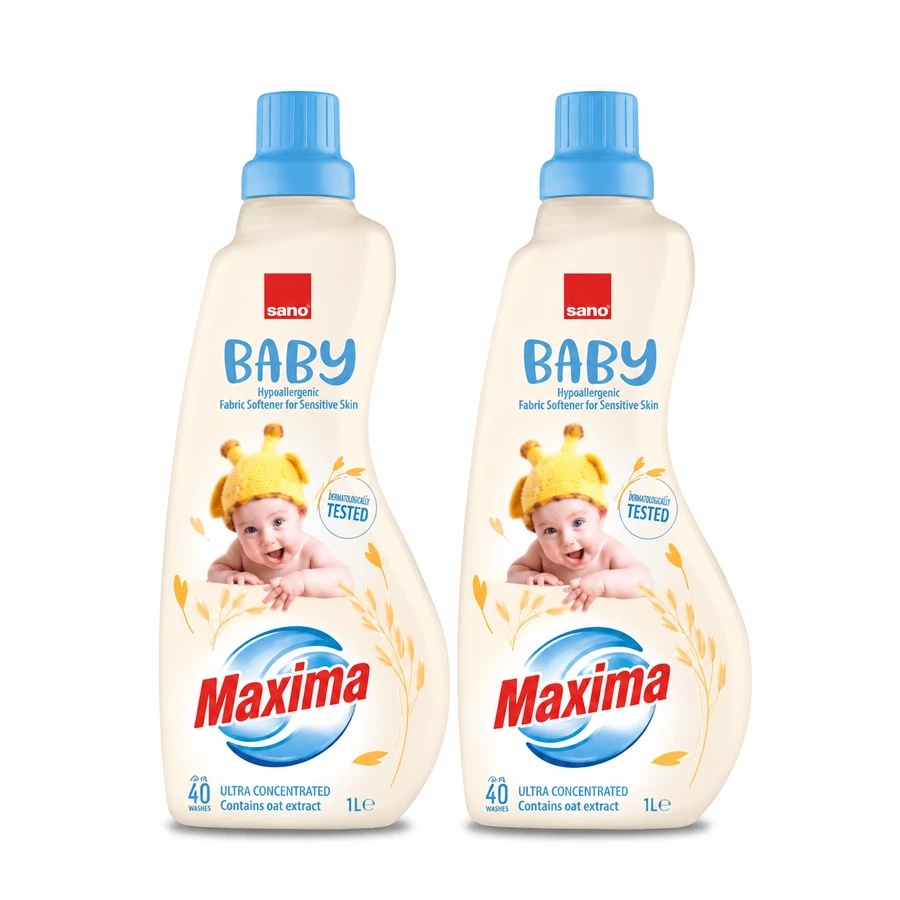 Acondicionador ultraconcentrado Sano Maxima Baby Oat, 2x1 L, Sano