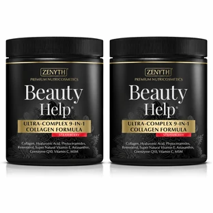 Beauty Help Formule Collagène Ultra-Complexe 9en1Fraise, 2x300 g, Zenyth