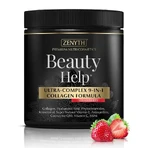 Beauty Help Ultra-Complex 9-in-1 Collagen Formula with Strawberry Flavour, 2x300 g, Zenyth