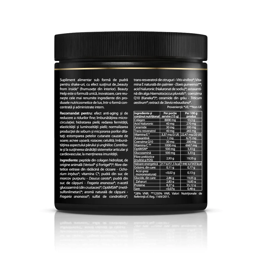 Beauty Help Ultra-Complex 9-in-1 Collagen Formula with Strawberry Flavour, 2x300 g, Zenyth