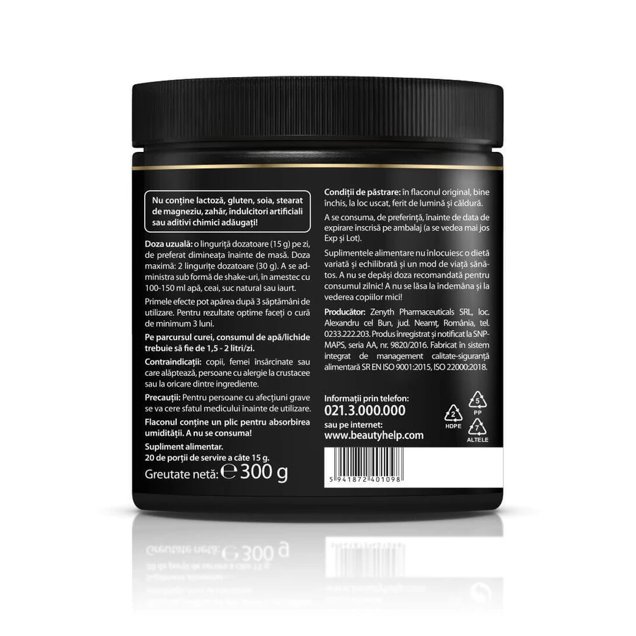Beauty Help Ultra-Complex 9-in-1 Collagen Formula with Strawberry Flavour, 2x300 g, Zenyth