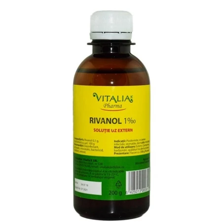 Rivanol 0,1%, 2x200 g, Vitalia