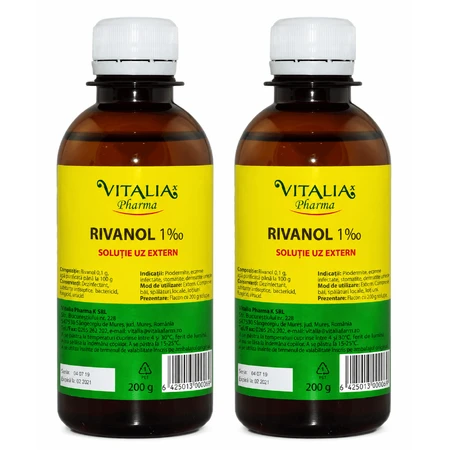 Rivanol 0,1%, 2x200 g, Vitalia